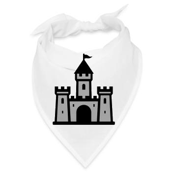 Burg Symbol Schloss - Bandana - Weiß - Vorne