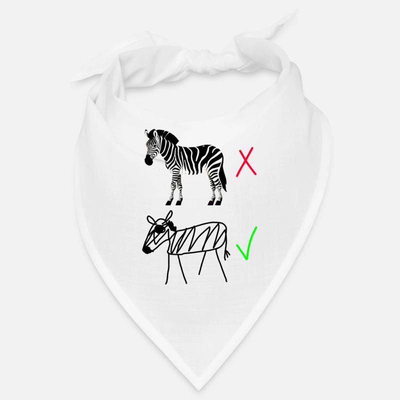 Zebra Contrast – High Quality vs. Hand-Drawn Zebra Bandana