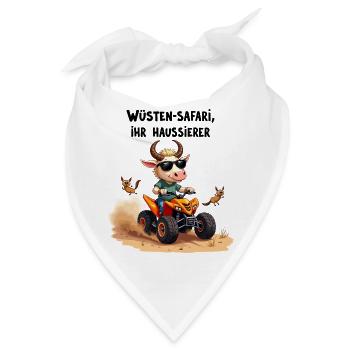 Wüsten - Stier - Bandana - Weiß - Vorne