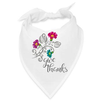 give thanks - Bandana - Weiß - Vorne