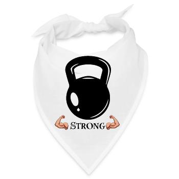 STRONG – Einfach. Kraftvoll. Klar. - Bandana - Weiß - Vorne