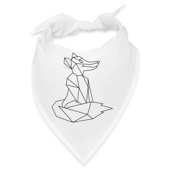 Geometrischer Fuchs - Bandana - Weiß - Vorne