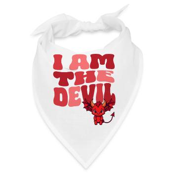 Teufel Teufelchen Teufelin Teufelsweib Teufelskerl - Bandana - Weiß - Vorne