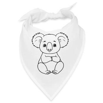 Minimalistic Koala - Bandana - Weiß - Vorne