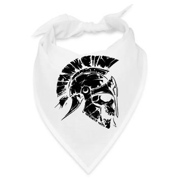 sparta skull 01 - Bandana - Weiß - Vorne