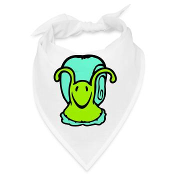 Schneckenhaus Schnecke Nacktschnecke niedlich süß - Bandana - Weiß - Vorne