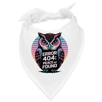 Friedlicher Eulen-Fehler 404 T-Shirt - Bandana - Weiß - Vorne