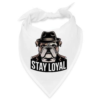 Bleib treu Bulldogge - Bandana - Weiß - Vorne