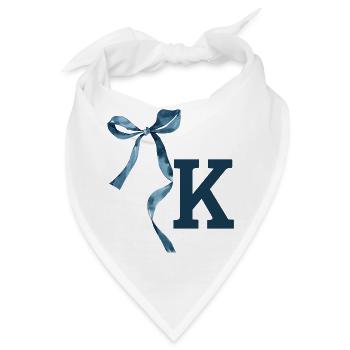 Monogram k Geschenkidee - Bandana - Weiß - Vorne