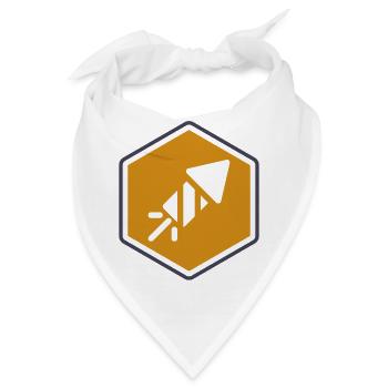 Abstrakter Geometrischer Wandteppich - Bandana - Weiß - Vorne