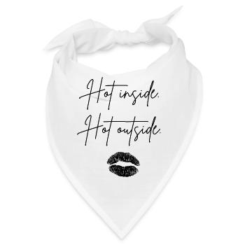 hot inside hot outside - Bandana - Weiß - Vorne