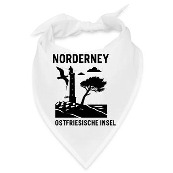 norderney ostfriesland - Bandana - Weiß - Vorne