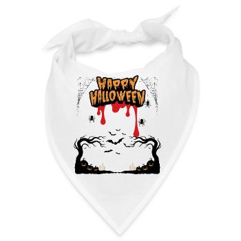 Spooky Halloween Forest – Dripping Font - Bandana - Weiß - Vorne