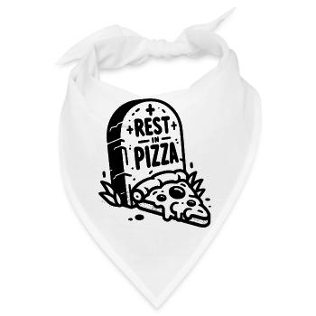 Rest in Pizza - Bandana - Weiß - Vorne