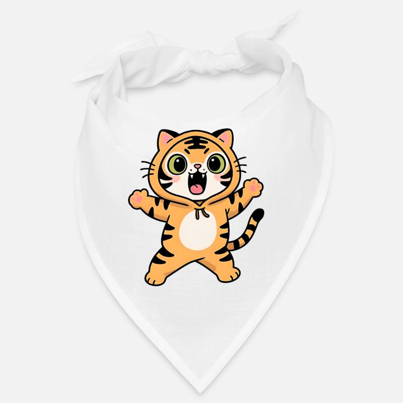 Roaring Tiger Kawaii Kinder Kapuzenpullover Bandana