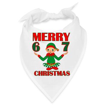 Elf 6–7 Vibes – WEIHNACHTEN (Inspiriert vom 6- - Bandana - Weiß - Vorne