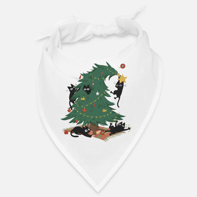 Chaos-Katzen im Weihnachtsbaum "Merry Catmas" Bandana