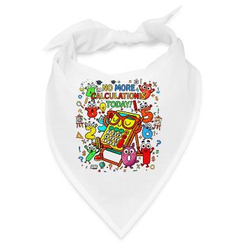 Zahl Keine Berechnungen mehr heute Rechner-Partei - Bandana - Weiß - Vorne