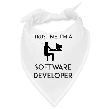 Vertrau mir, ich bin Softwareentwickler - Bandana - Weiß - Vorne