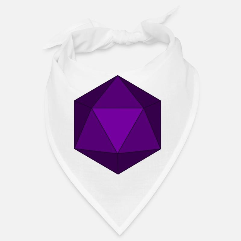 Lila Polyeder-Würfel D20 Bandana
