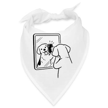 selfie dog hund - Bandana - Weiß - Vorne