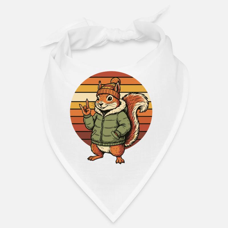 Cooles Eichhörnchen - Winter Retro Design Bandana