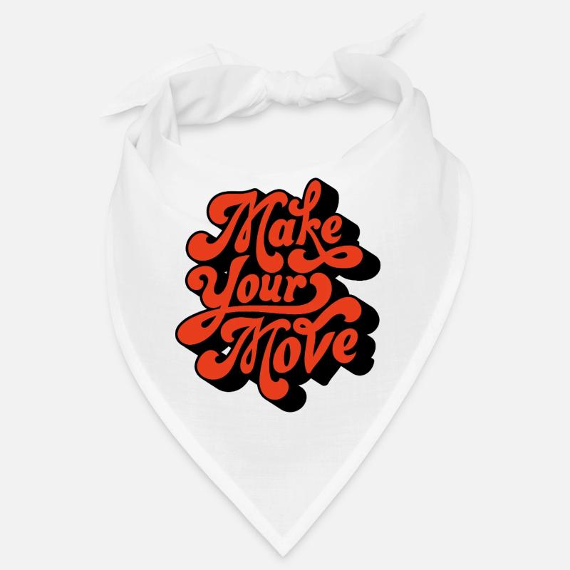 Make Your Move Retro Script Bandana