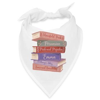 Jane Austens Romane V - Bandana - Weiß - Vorne