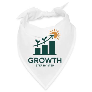 Growth Step by Step – Erfolg & Wachstum - Bandana - Weiß - Vorne