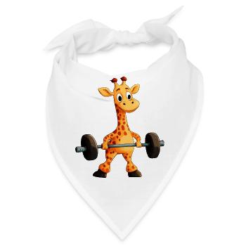 Fitness Giraffe - Bandana - Weiß - Vorne