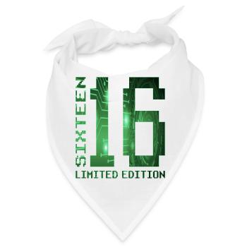 16. Geburtstag Limited Edition Pixel Zocker - Bandana - Weiß - Vorne