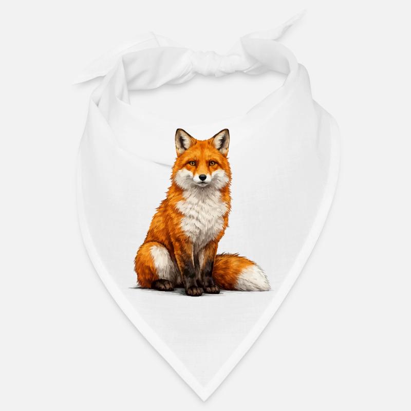 Jeu de couleur d’illustration de renard Bandana