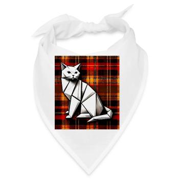 Katze - Bandana - Weiß - Vorne
