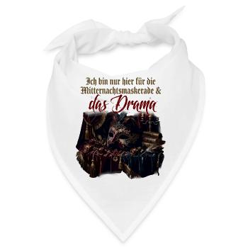 Mitternachtsmaskerade und Drama - Bandana - Weiß - Vorne