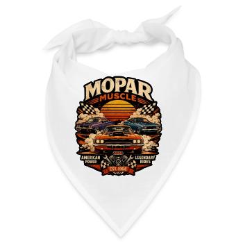 Mopar Muscle Retro Sonnenuntergang Power US Car  - Bandana - Weiß - Vorne