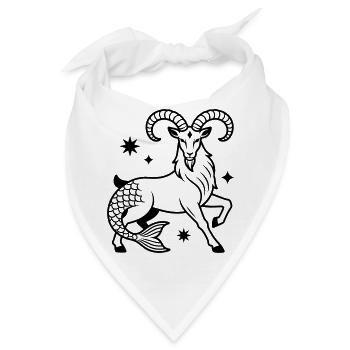 Steinbock - Bandana - Weiß - Vorne