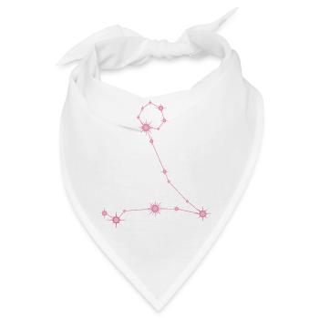 Fischestern Sternbild Sternzeichen Pastellrosa - Bandana - Weiß - Vorne