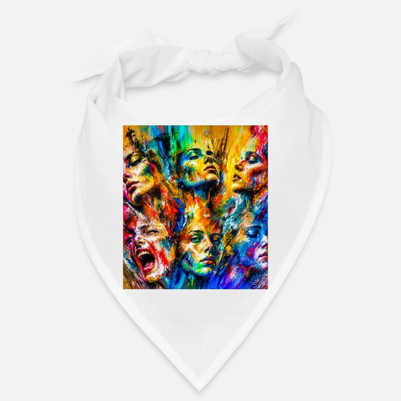 Farbenfrohes Gesicht Regen Bandana