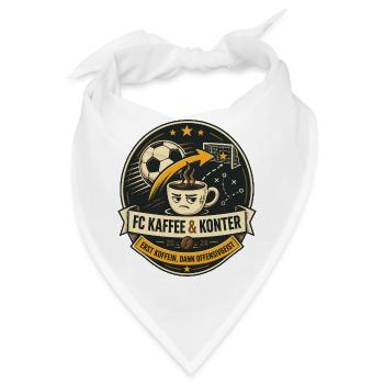 FC Kaffee & Konter - Bandana - Weiß - Vorne