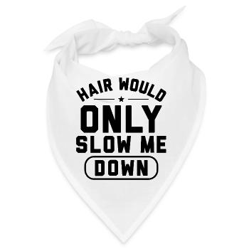 Kahler Humor Rasierter Kopf | Funny Man-Geschenk - Bandana - Weiß - Vorne