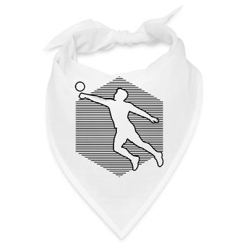 Geschenkidee für einen Faustball-Fan mit Faustball - Bandana - Weiß - Vorne