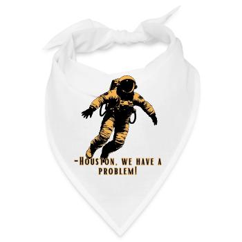 Houston – wir haben ein Problem - Bandana - Weiß - Vorne