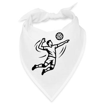Volleyballspieler Schmetterball Volleyball Team - Bandana - Weiß - Vorne