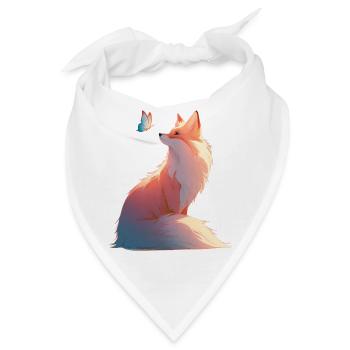 Fuchs Schmetterling - Bandana - Weiß - Vorne