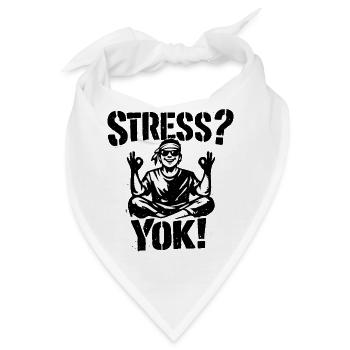 Stress? Yok! | Türkisches Stencil Streetwear Desig - Bandana - Weiß - Vorne