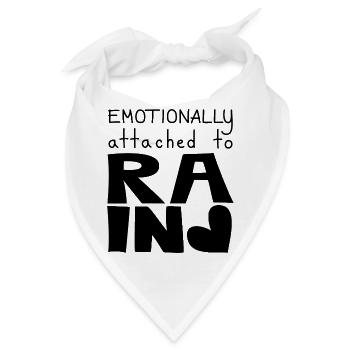 Emotional an Rain gebunden, Schwarz - Bandana - Weiß - Vorne