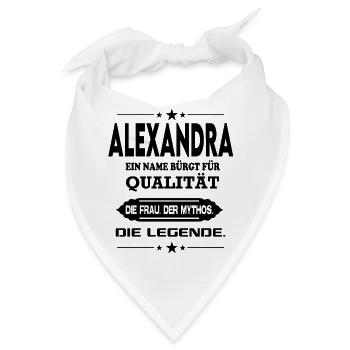 Alexandra Die Legende Name Frau Mythos Sprüche - Bandana - Weiß - Vorne