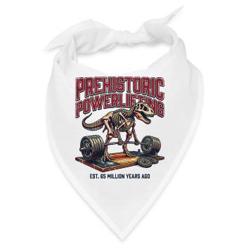 Prähistorisches Powerlifting – Dinosaurier-Gym-T-Shirt - Bandana - Weiß - Vorne