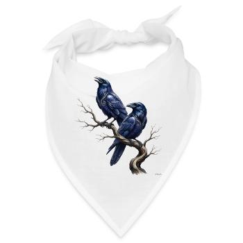 Celtic Ravens Zweig-Design. - Bandana - Weiß - Vorne