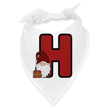 H Festlicher Santa-Hintergrund - Bandana - Weiß - Vorne